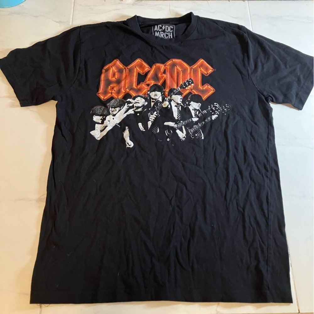 AC/DC Black and Orange Band Tee